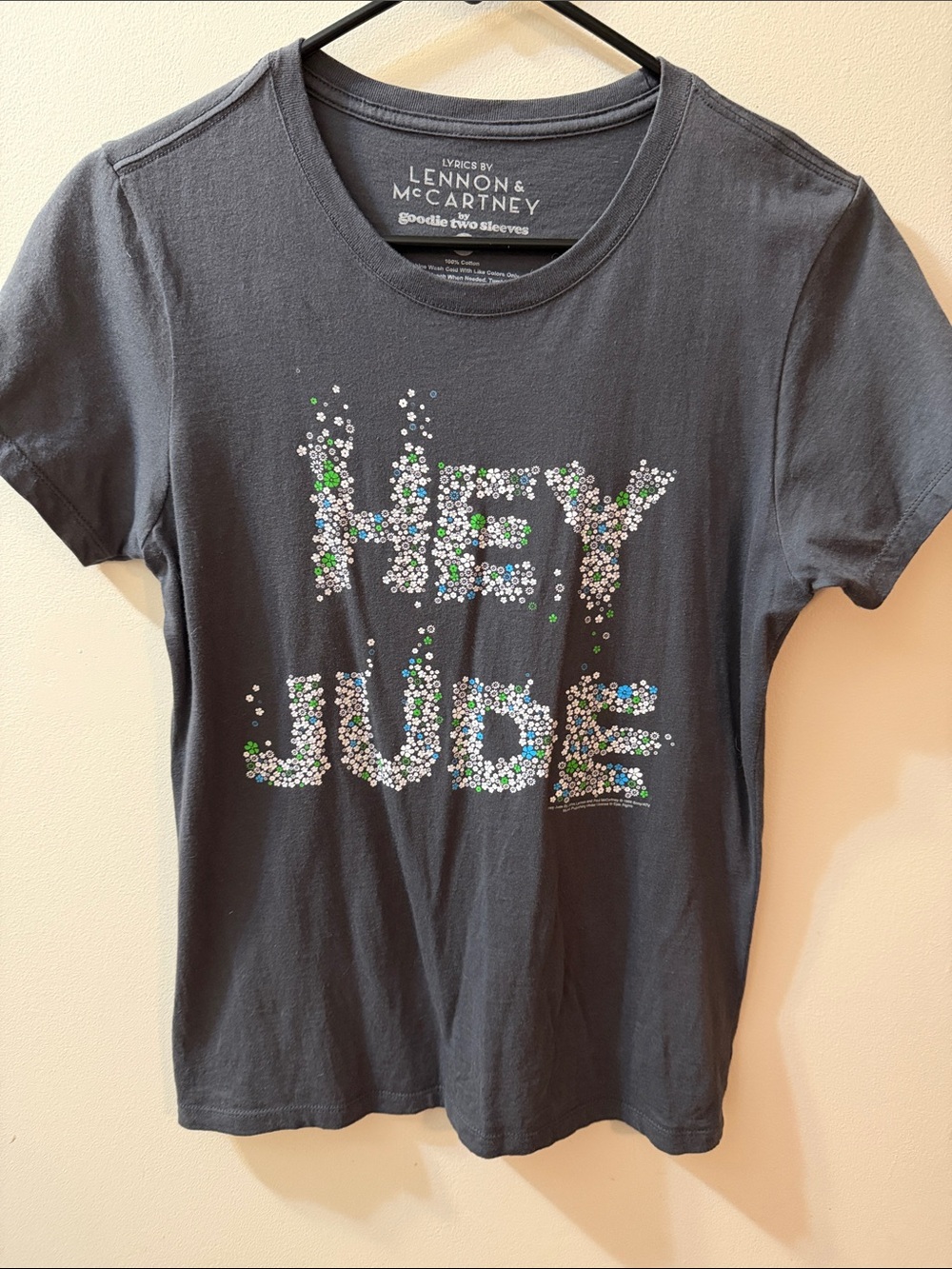 Kids 'Hey Jude' Black Sequin Graphic Tee